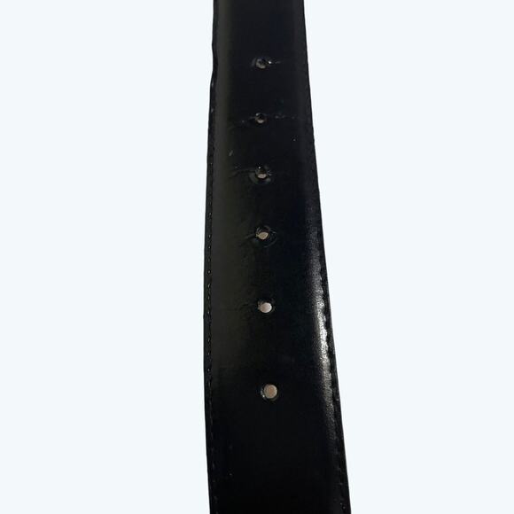 Runway Inspired · Size Small · Faux Leather Belt · Embroidered Floral Buckle - Picture 6 of 11